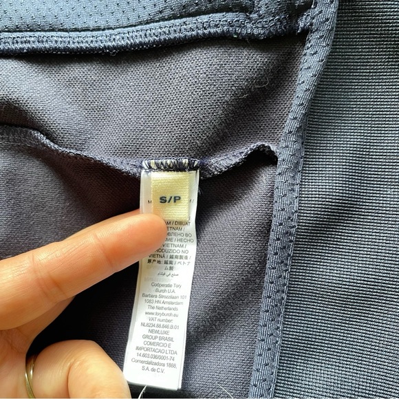 Tory Burch Sport Navy Blue Jacket size Small NWOT Ruffle Trim - Picture 9 of 11